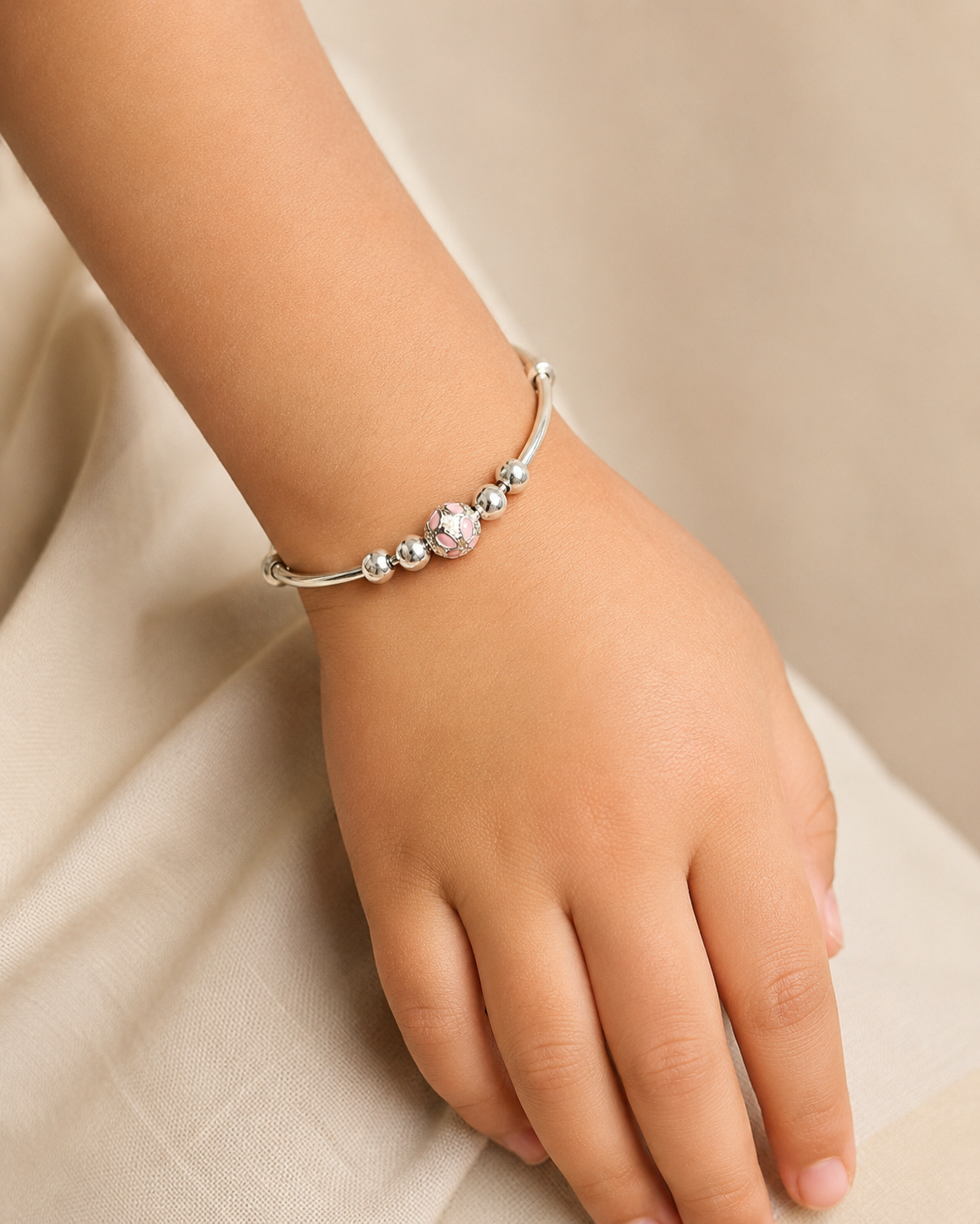 Silver Beads Kada