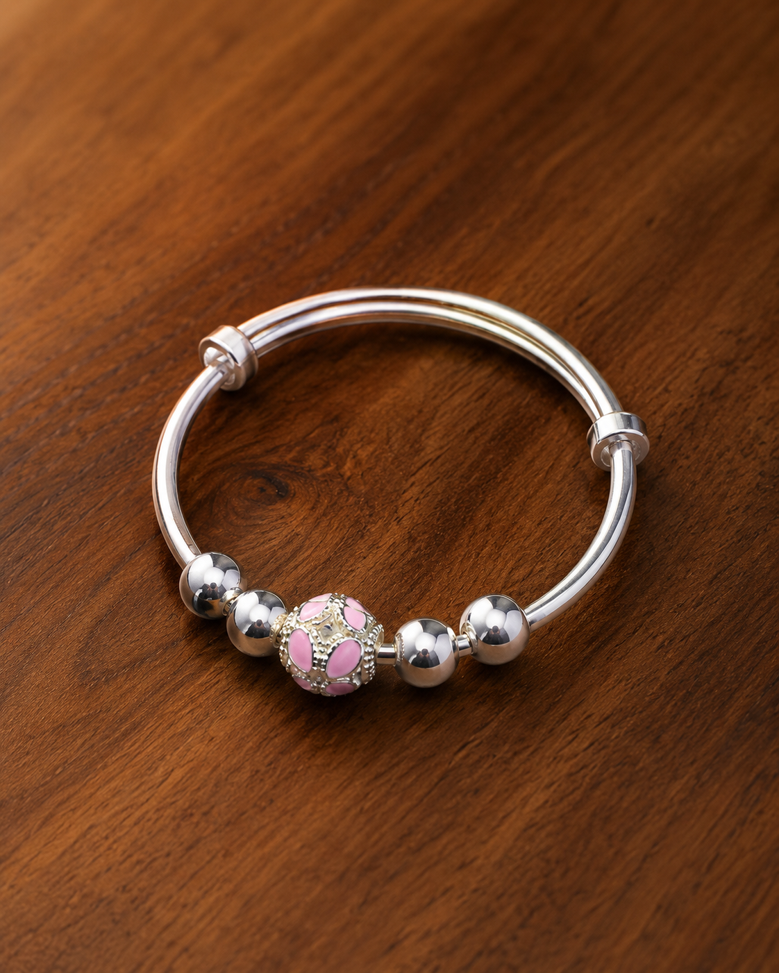 Silver Beads Kada