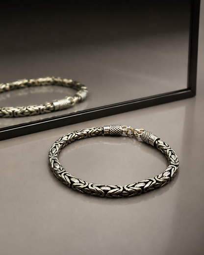 Heritage Tribal Design Oxidised Bracelet