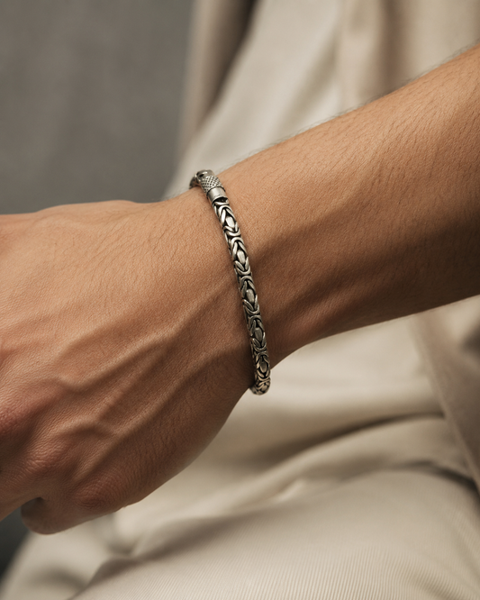 Heritage Tribal Design Oxidised Bracelet