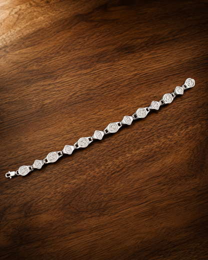 Luxe Casting Silver Bracelet