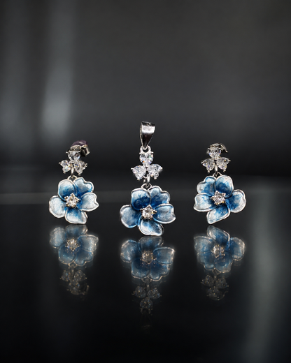Vibrant Blue Flower Set