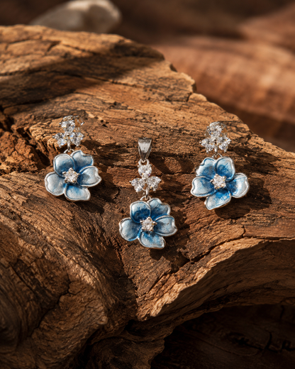Vibrant Blue Flower Set