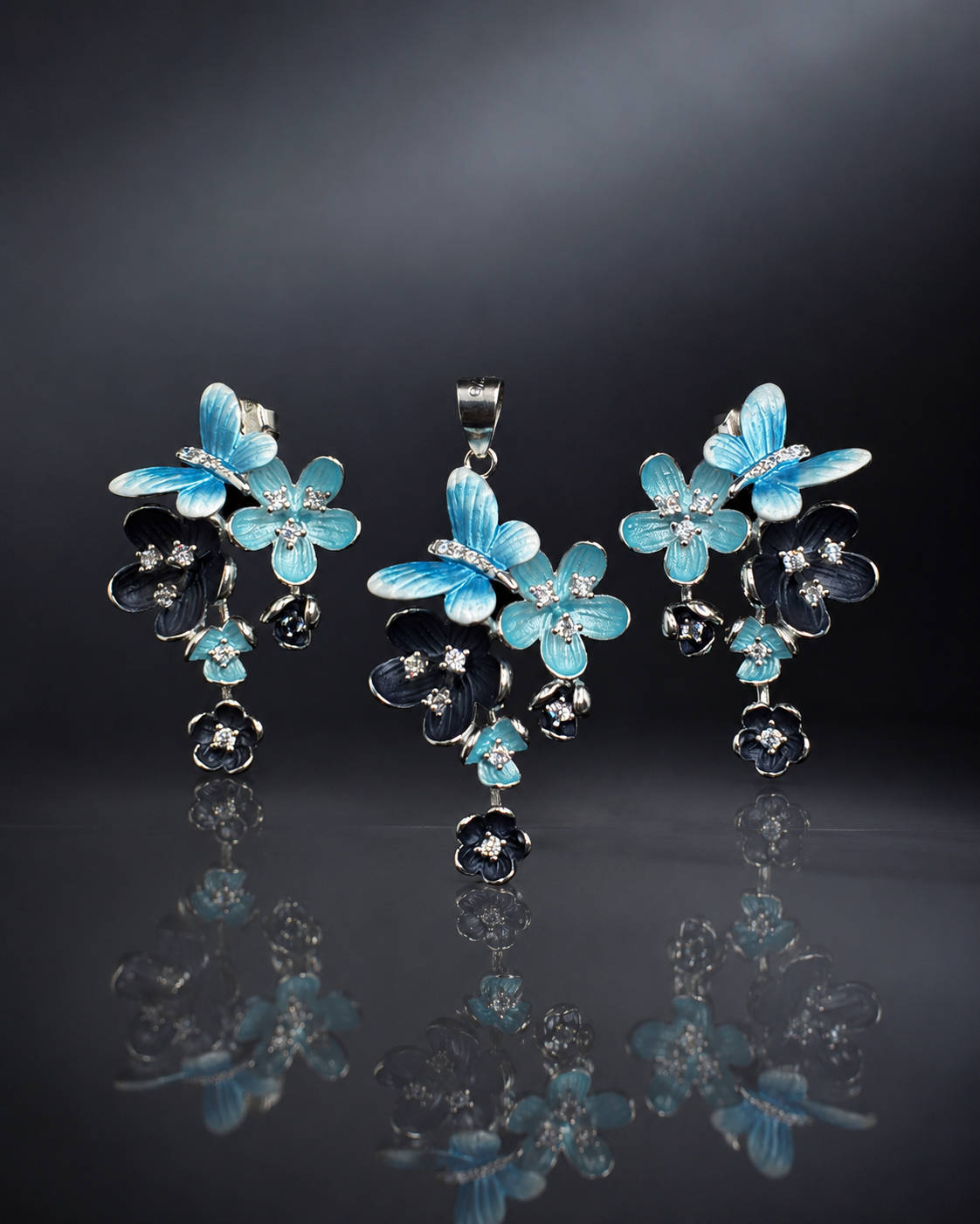 Artistic Enamel Butterfly Set