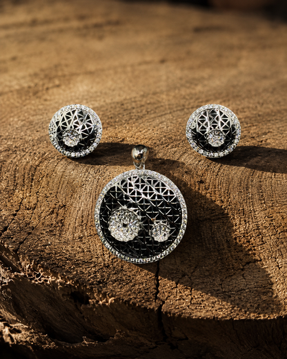 Intricate CZ Casting Netted Set
