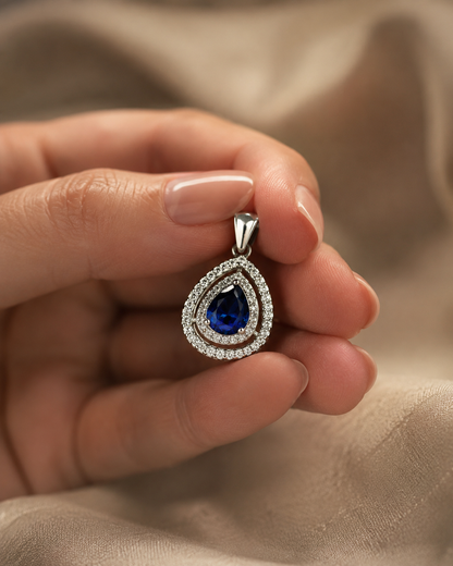 Azure Teardrop Blue Stone Set