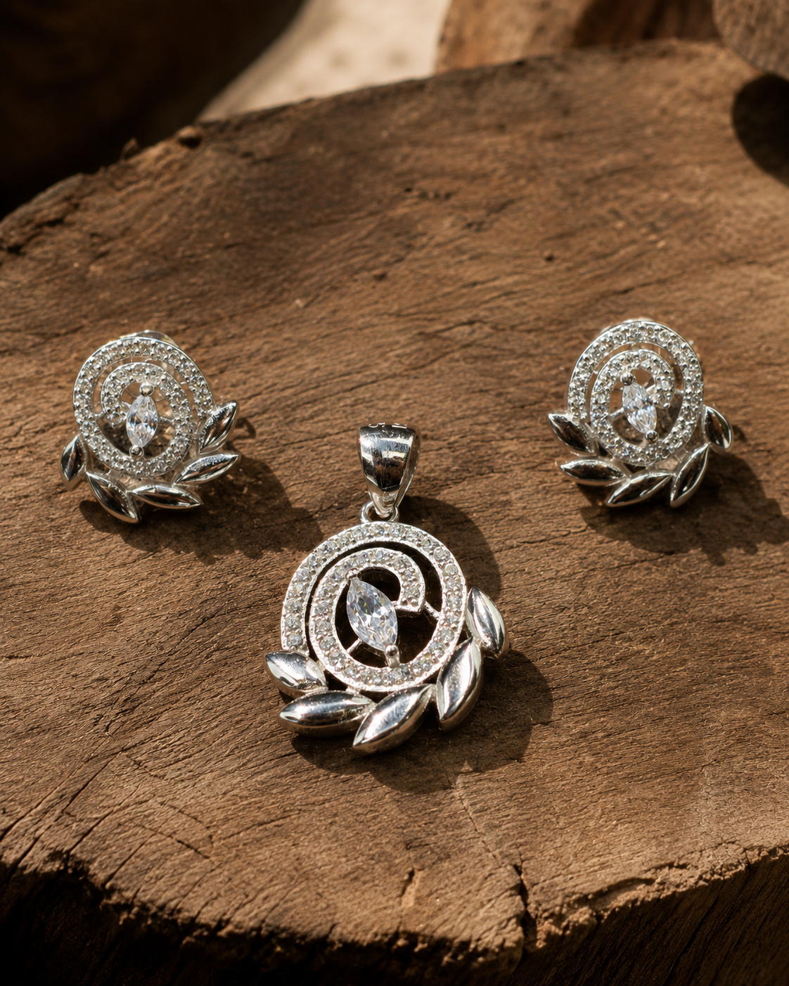 Elegant CZ Marquis Design Set