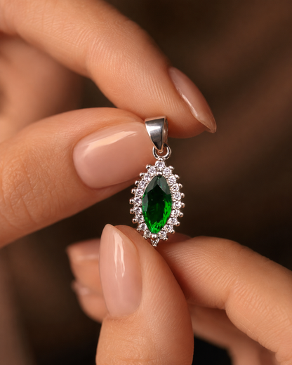 Emerald-Hue Green Stone CZ Set