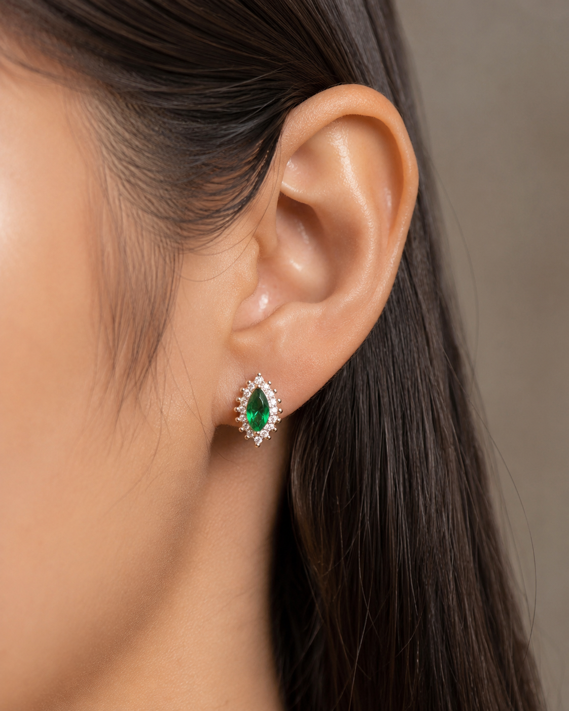 Emerald-Hue Green Stone CZ Set