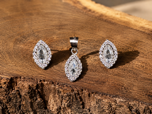 Pristine White Stone CZ Set