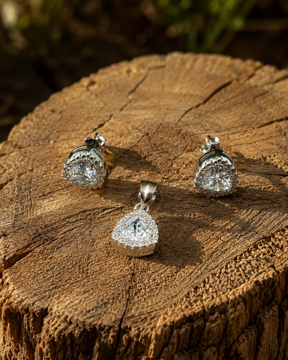 Modern Triangle Shape CZ Set