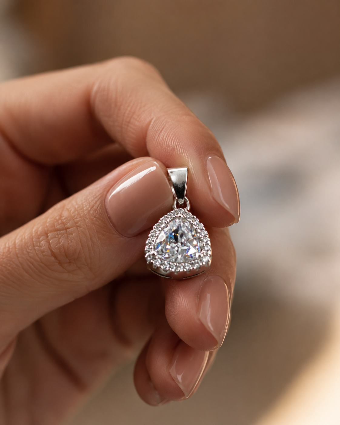 Modern Triangle Shape CZ Set