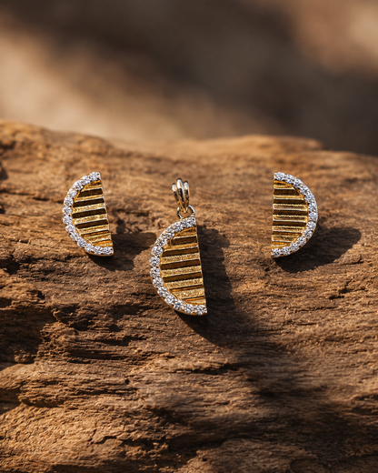 Rose Gold Half Moon Shape Set