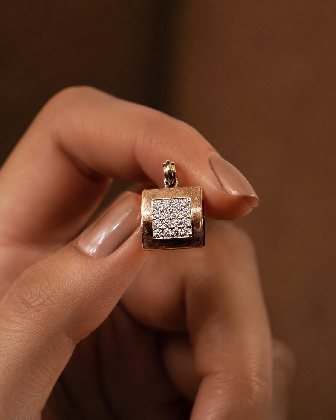 Geometric Copper Polish Square Set
