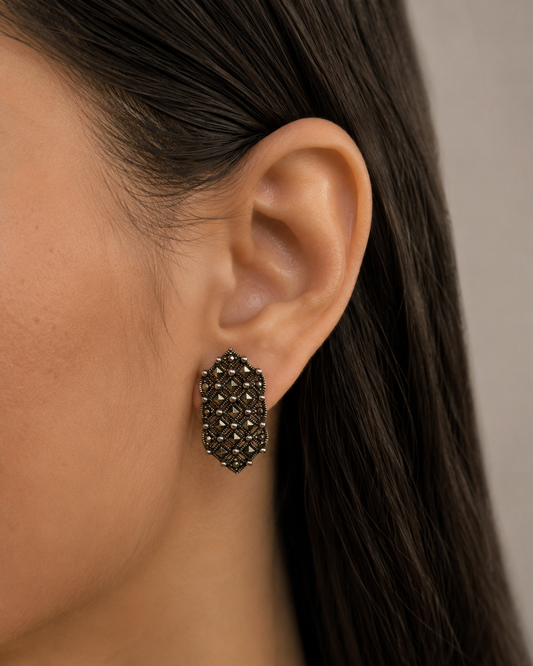 Vintage Marcasite Stone Design Set