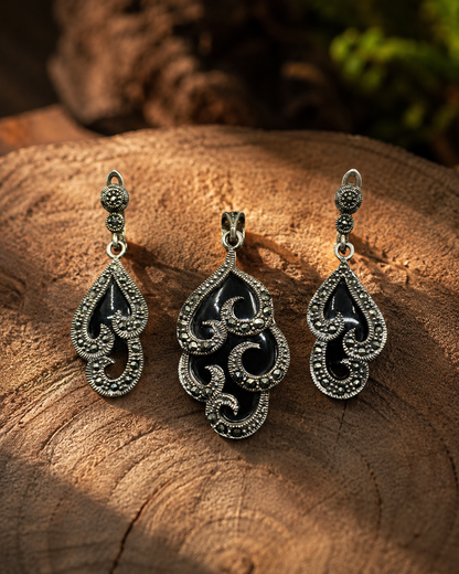 Ornate Stone Filigree Design Set