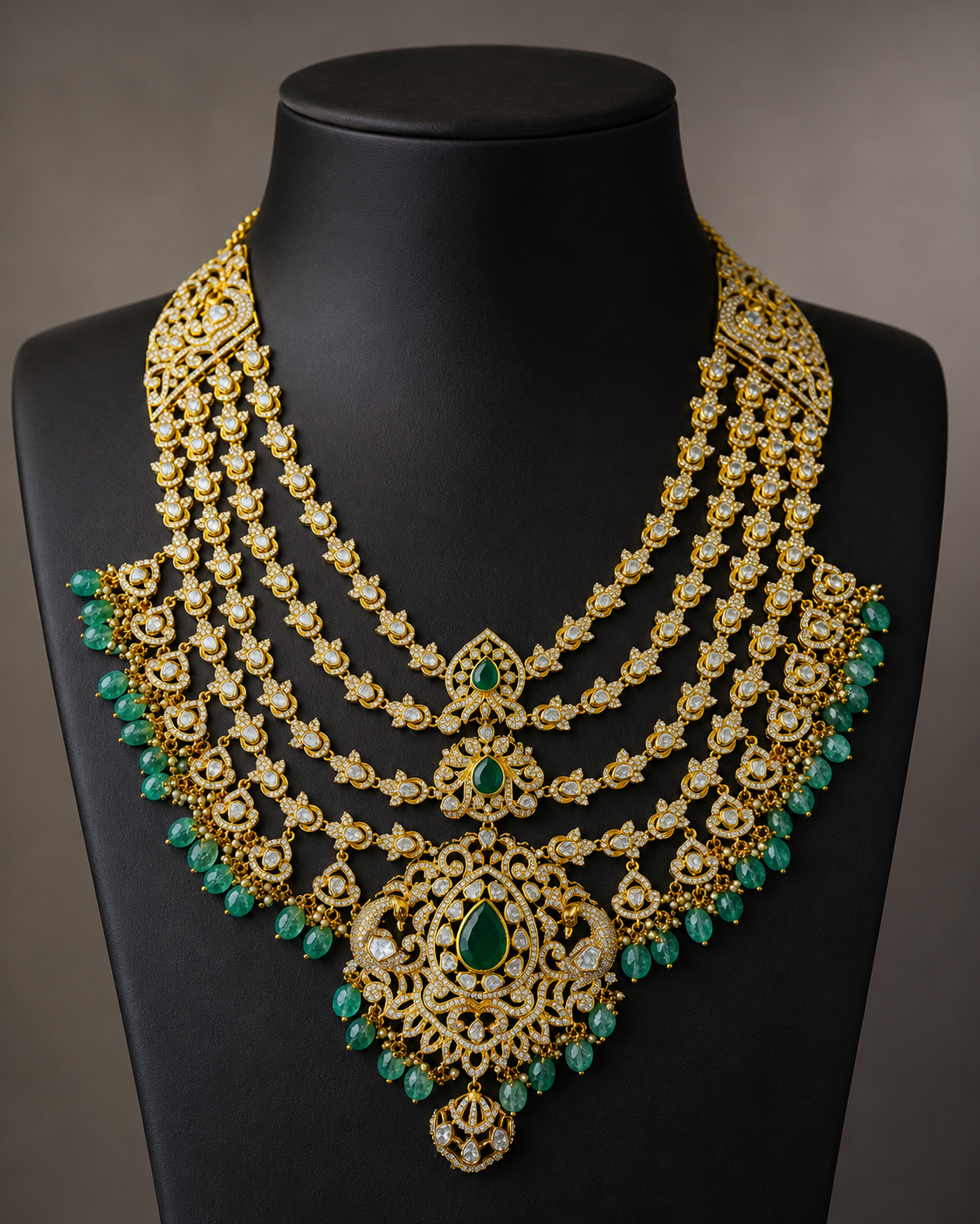 Regal Emerald Chandrika Haar (Long)