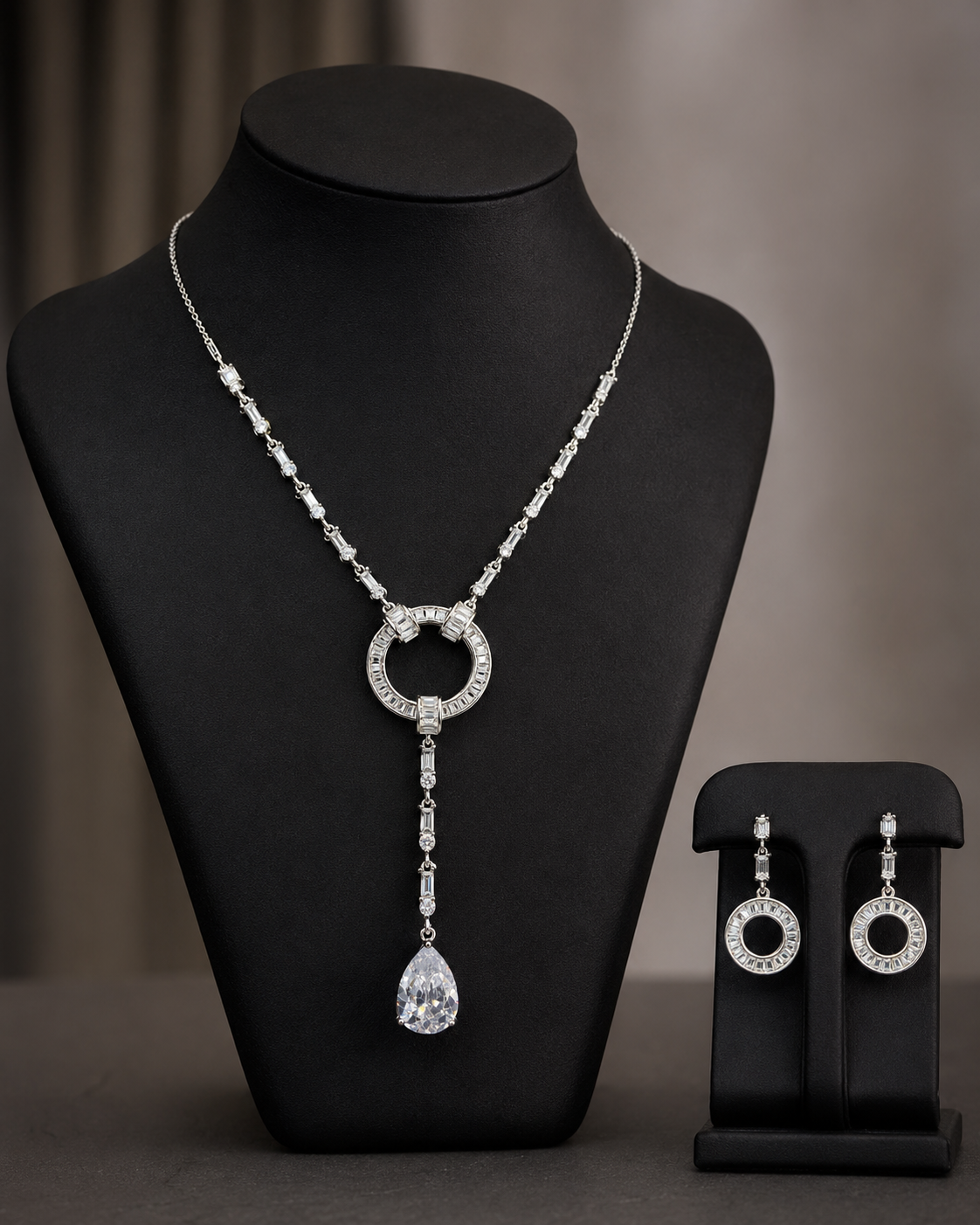 Art Deco CZ Baguette Stone Set
