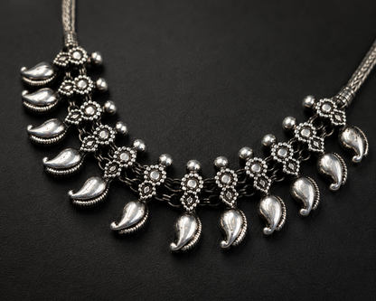 Vintage Antique Silver Short Choker