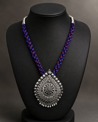 Heritage Antique Silver Short Necklace