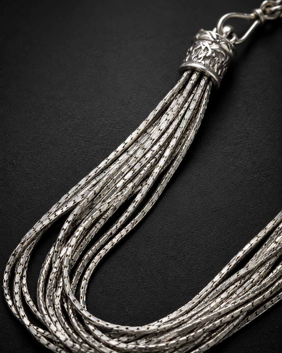 Ornate Antique Silver Short Necklace