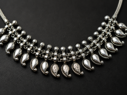 Imperial Antique Silver Short Necklace