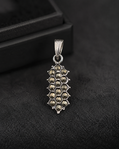 Botanical Marcasite Flower Pendant