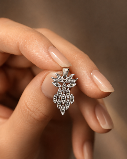 Artisan Filigree Marcasite Pendant