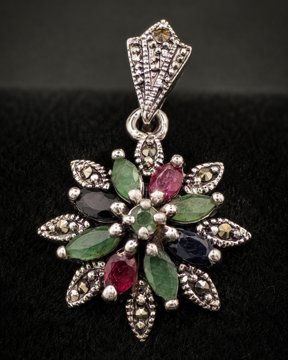 Enchanting Swirl Marcasite Pendant