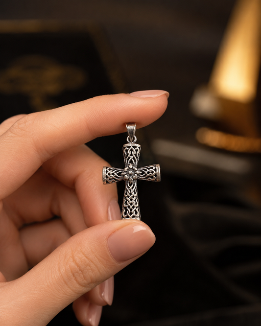 Ornate Filigree Cross Pendant