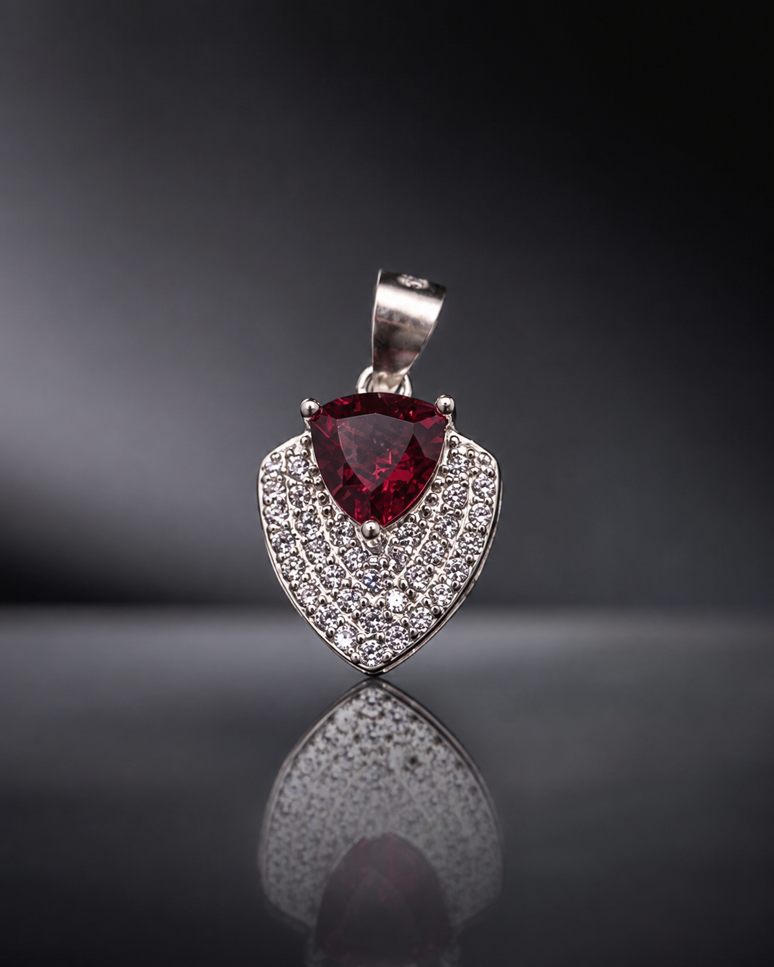 Brilliant Red CZ Pendant