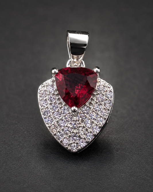 Brilliant Red CZ Pendant