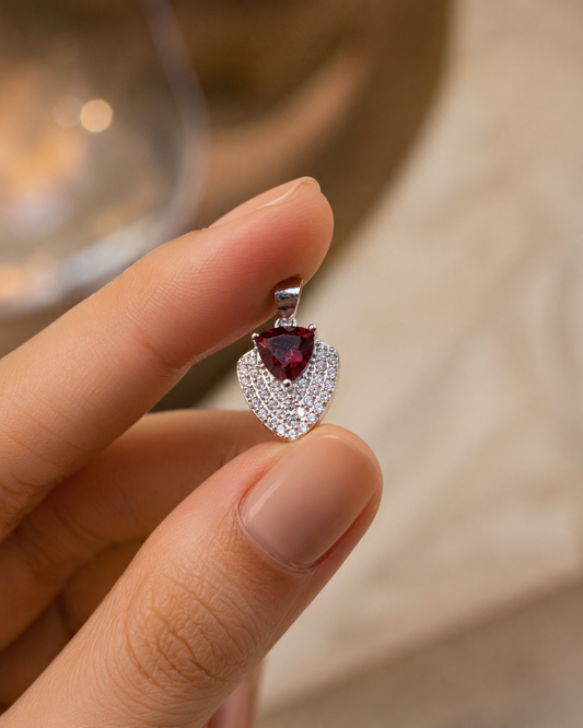 Brilliant Red CZ Pendant