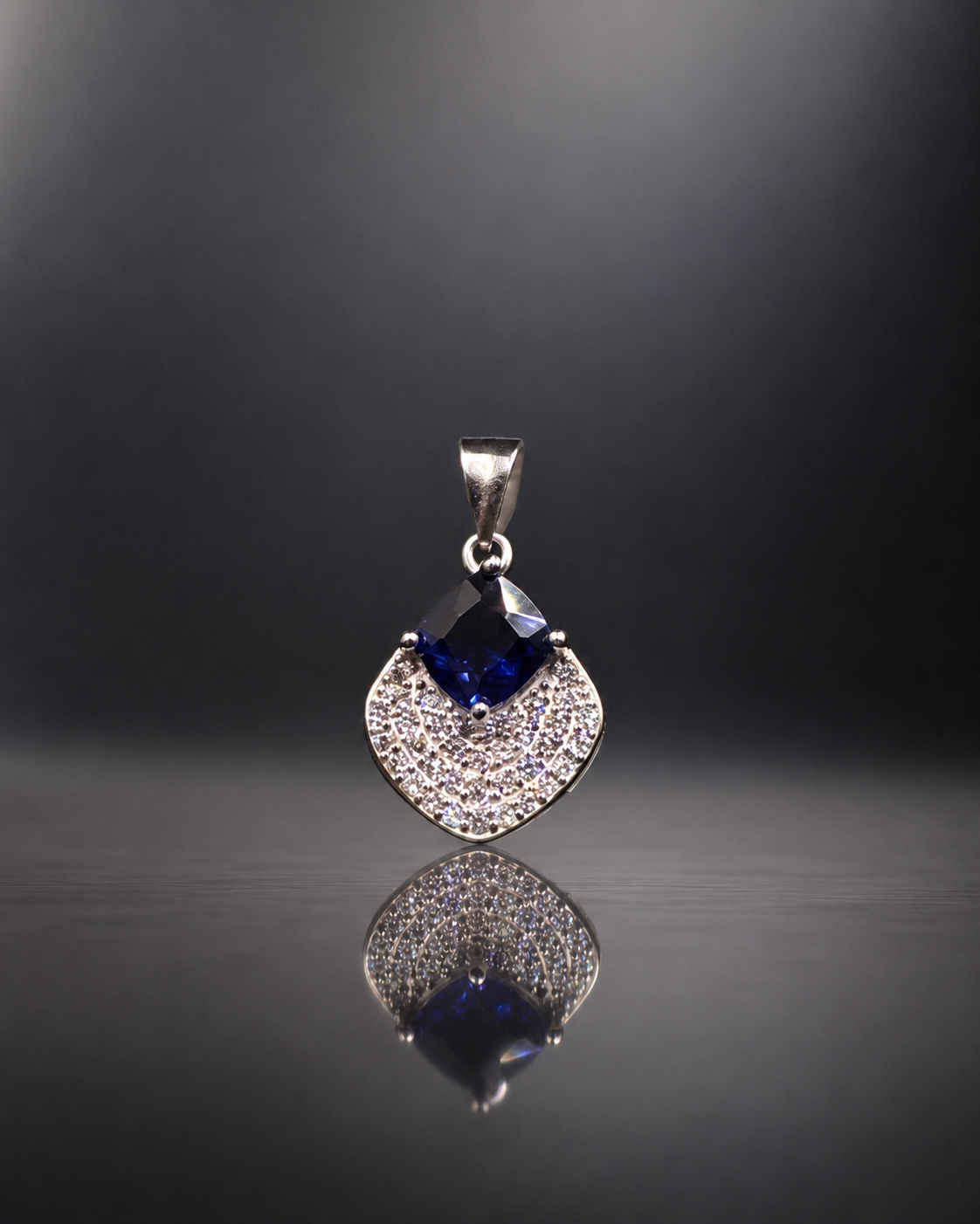 Radiant Blue CZ Pendant
