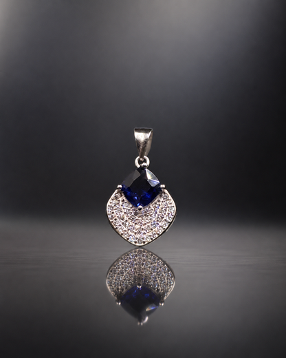 Radiant Blue CZ Pendant