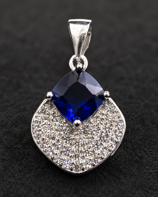 Radiant Blue CZ Pendant