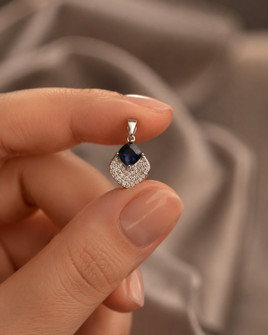 Radiant Blue CZ Pendant