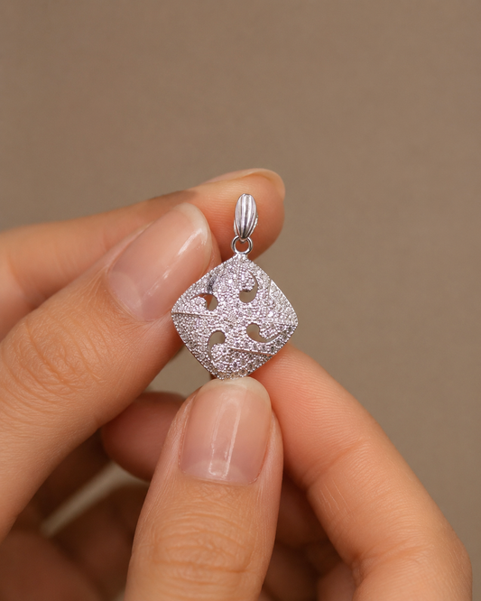 Modern Square CZ Pendant