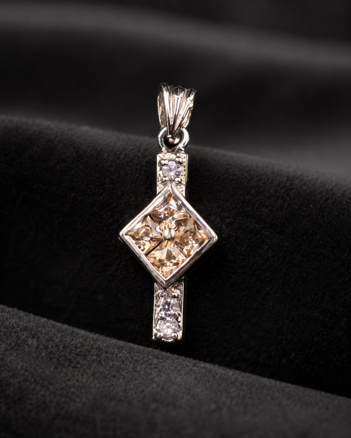 Sleek CZ Pole Pendant