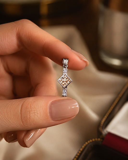 Sleek CZ Pole Pendant