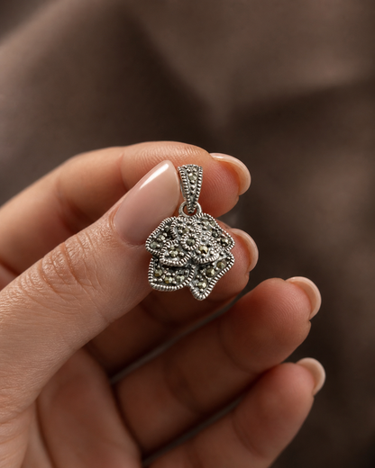 Romantic Flower Marcasite Set