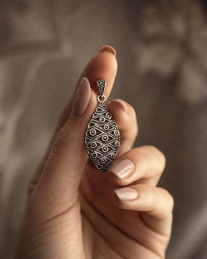 Nature-Inspired Marcasite Leaf Design Set