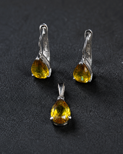 Luminous Yellow Tear Drop Set