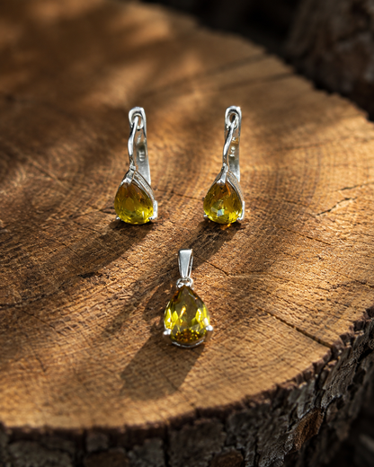 Luminous Yellow Tear Drop Set