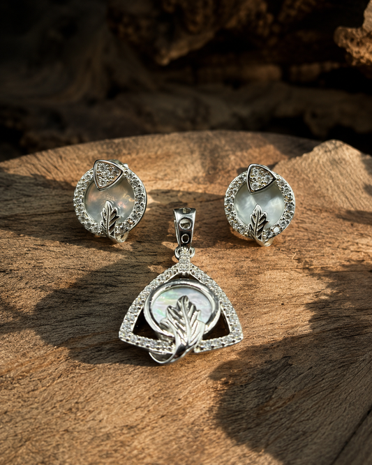 Elegant Casting Pearl CZ Set