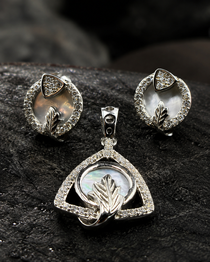 Elegant Casting Pearl CZ Set
