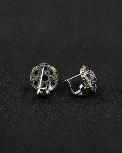 Brilliant Blue Flower CZ Set