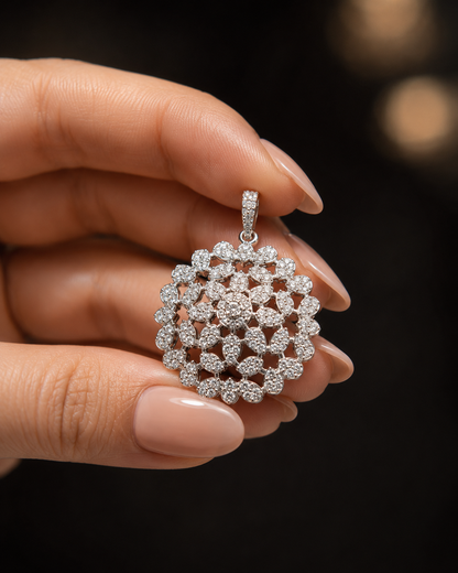 Delicate CZ Wind Flower Set