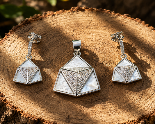 Modern Pyramid CZ Set