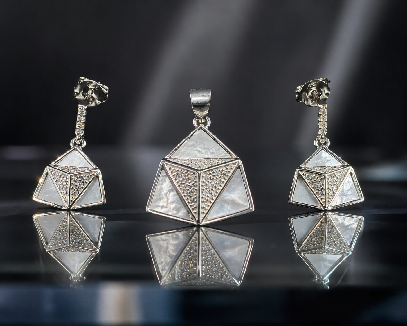Modern Pyramid CZ Set